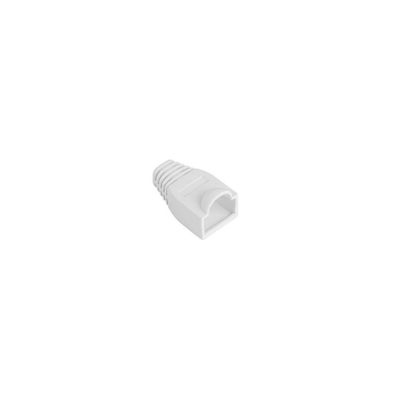 RJ45 strain relief boot white connector protection cap for Ethernet patch cables 100-pack network cable accessory
