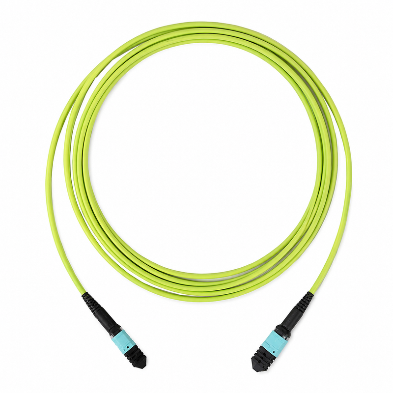 MTP®-12 UPC (Female) to MTP®-12 UPC (Female), 12 Fibers, Multimode (OM5), Type B, LSZH, Lime Green, 1m, Polarity B