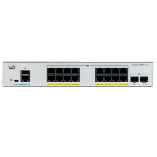 Cisco Catalyst C1000-16T-2G-L 16 port Gigabit Ethernet Layer 2 managed switch with 2x 1G SFP uplinks