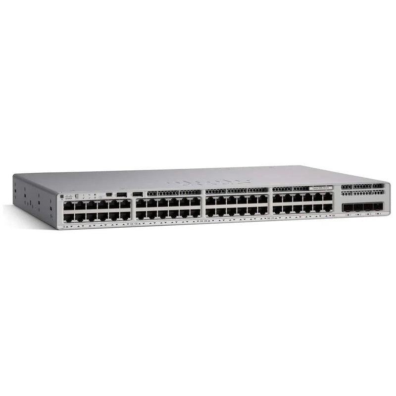 Cisco Catalyst 9200L 48P managed network switch with 48 Gigabit Ethernet ports, PoE+ support and 4x 10G SFP+ uplinks