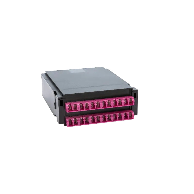 HD-DCS-BO-Modul mit 12 LC-Duplex-PC-Adaptern für Patchfelder in Rechenzentren mit hoher Dichte und rackmontierte Glasfaserverteilersysteme für OM4-Multimode-Glasfaser