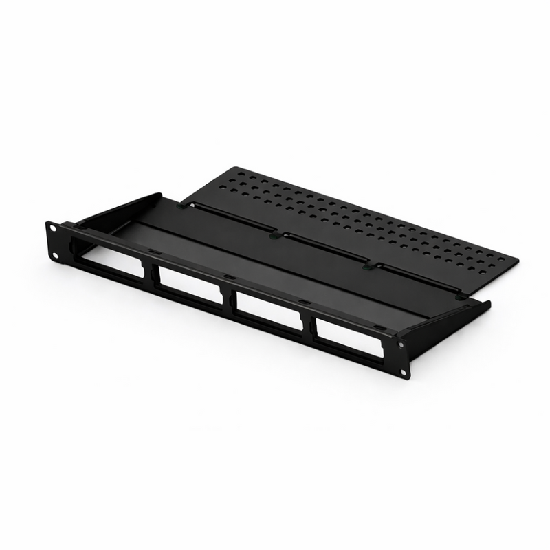 19 inch 1U high density fiber optic patch panel open frame with MPO adapter panel for datacenter rack installations