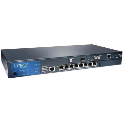 Juniper SRX220H2 next generation firewall security appliance running Junos OS for branch office VPN and enterprise network protection