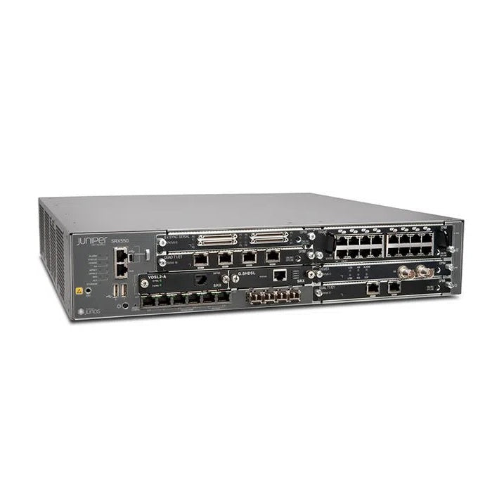 Juniper SRX550-645AP-M next generation firewall security appliance running Junos OS for enterprise and data center network protection