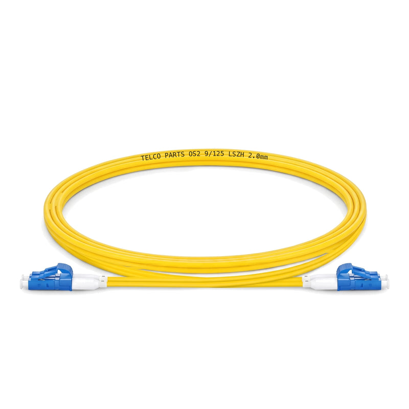 Telco Parts short boot duplex OS2 LC/UPC to LC/UPC fiber patch cable