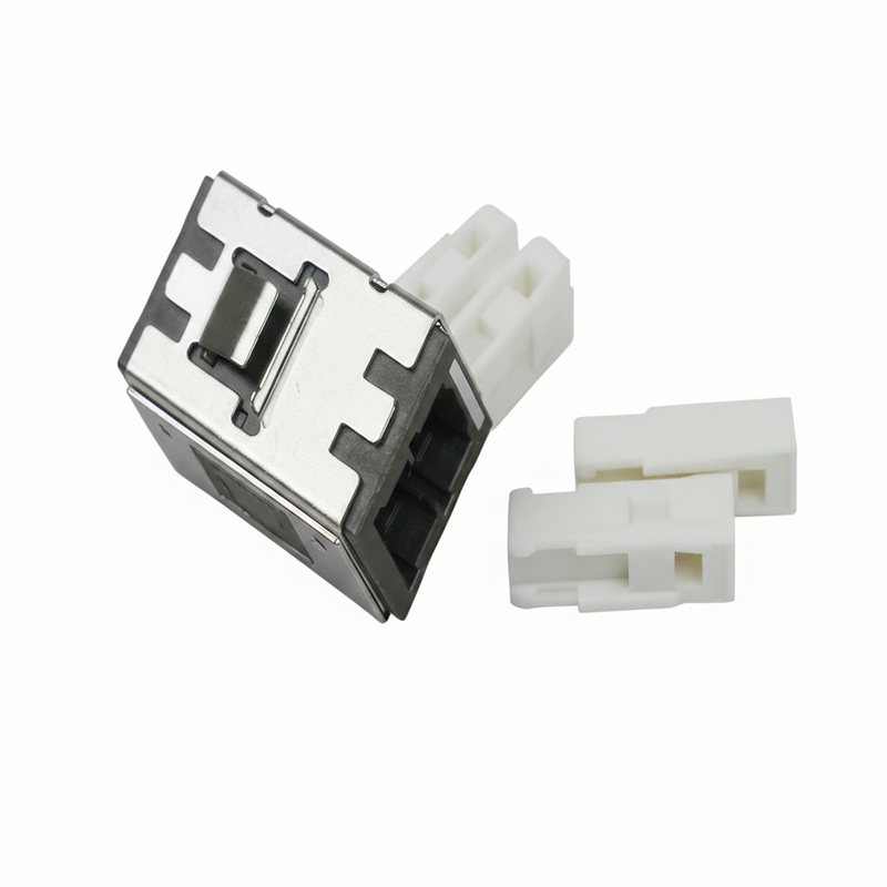 MU-zu-MU-Glasfaser-Duplexadapter mit Keramikhülse für Singlemode- und Multimode-Glasfaserverbindungen in Rechenzentren und Patchfeldsystemen