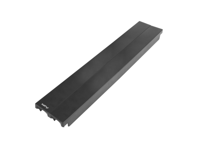 2U 19" plastic blank panel, toolless fast assembly, fire retardant, black
