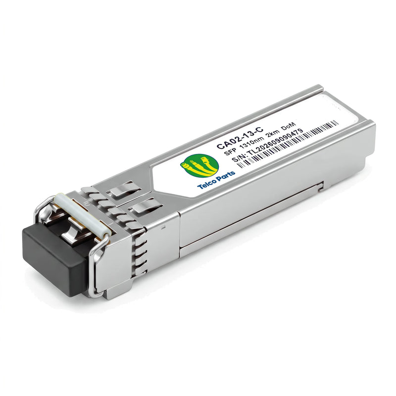 1000BASE-SX SFP 1310nm 2km DOM LC MMF transceiver module, three-quarter view