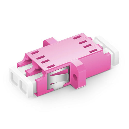 LC UPC duplex fiber optic adapter for OM4 50/125 multimode fiber LC to LC coupler with SC footprint for datacenter and fiber patch panel connections