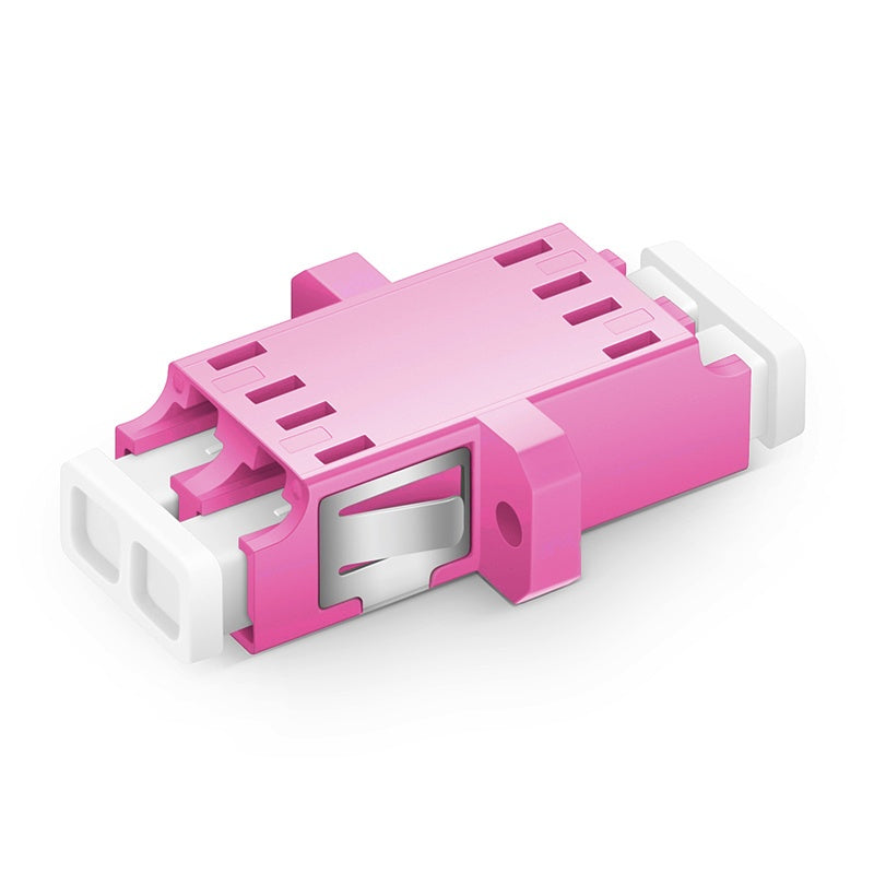 LC UPC duplex fiber optic adapter for OM4 50/125 multimode fiber LC to LC coupler with SC footprint for datacenter and fiber patch panel connections