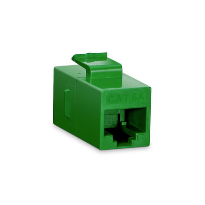 Cat6a Keystone RJ45 Coupler, UnShielded, Female to Female Insert Inline Coupler