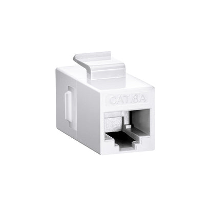 Cat6a Keystone RJ45 Coupler, UnShielded, Female to Female Insert Inline Coupler