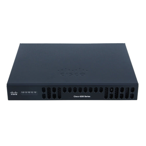 Cisco ISR4221-SEC/K9 integrated services router with security bundle for enterprise VPN and branch office network connectivity.