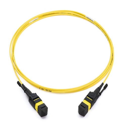 MTP/APC OS2 singlemode fiber optic patch cable yellow LSZH low loss E9/125 G.652.D patch cord for data center backbone connectivity