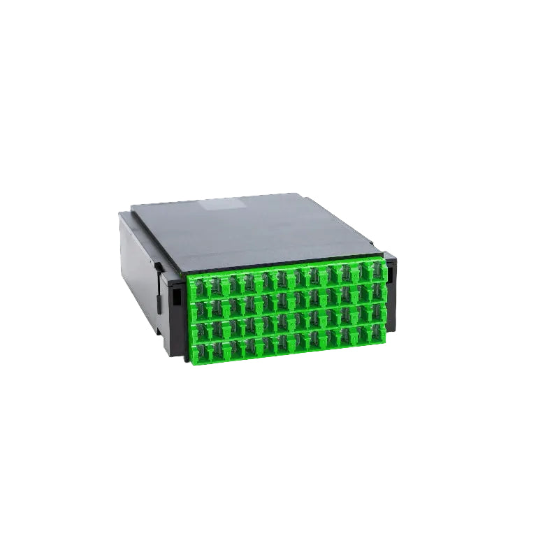 HD-DCS-BO-Modul mit 24 LC-Duplex-APC-Adaptern für OS2-Singlemode-Glasfaser-Patchfelder in Rechenzentren mit hoher Dichte und für Glasfaserverteilersysteme zur Rackmontage