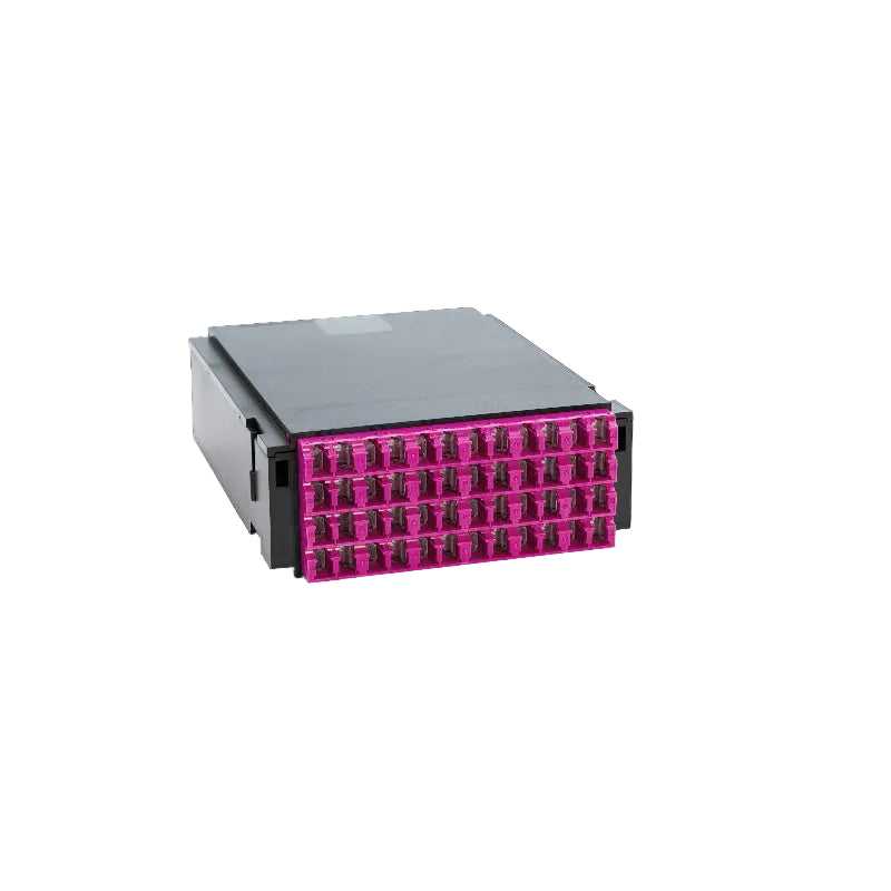 HD-DCS-BO-Modul mit 24 LC-Duplex-PC-Adaptern für Patchfelder in Rechenzentren mit hoher Dichte und rackmontierte Glasfaserverteilersysteme für OM4-Multimode-Glasfaser