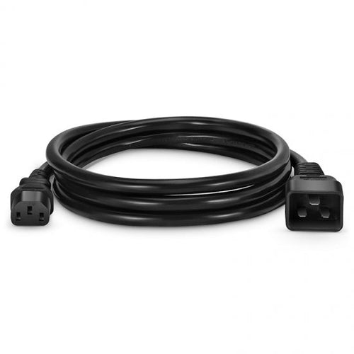 IEC C20 naar IEC C13 14AWG 250V 15A stroomkabel zwart voor rack-PDU's en stroomdistributie in datacenters