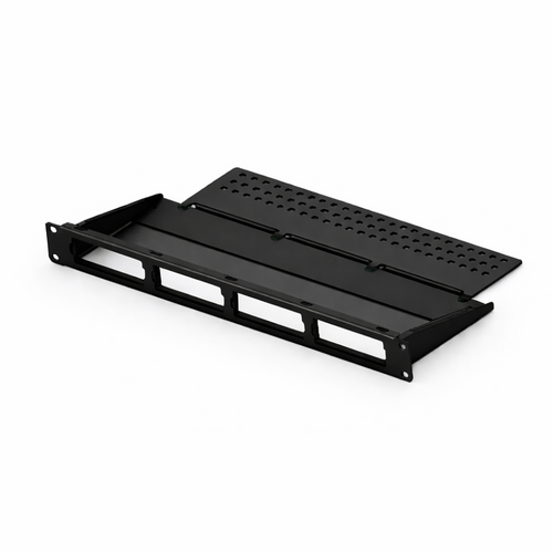 19 inch 1U high density fiber optic patch panel open frame with MPO adapter panel for datacenter rack installations