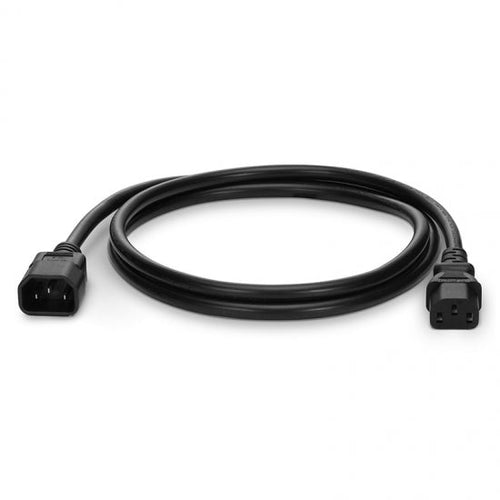 IEC C14 naar IEC C13 16AWG 250V 13A stroomverlengkabel zwart voor rack-PDU's en stroomdistributie in datacenters