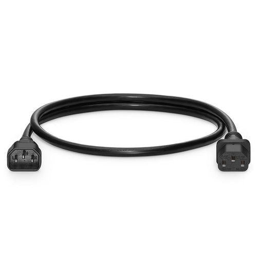 IEC C14 naar IEC C13 18AWG 250V 10A stroomverlengkabel zwart voor rack-PDU's en stroomdistributie in datacenters