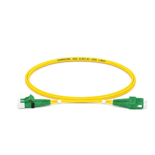 Glasvezel Patchkabel, Duplex, Singlemode, LC/APC naar SC/APC