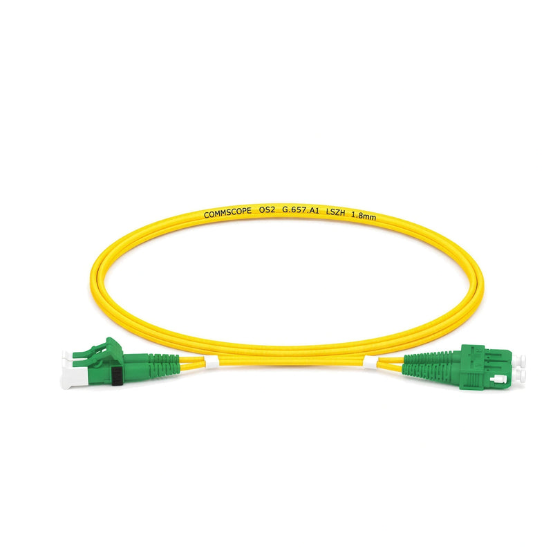 Glasvezel Patchkabel, Duplex, Singlemode, LC/APC naar SC/APC