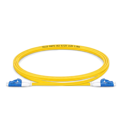 Telco Parts short boot duplex OS2 LC/UPC to LC/UPC fiber patch cable