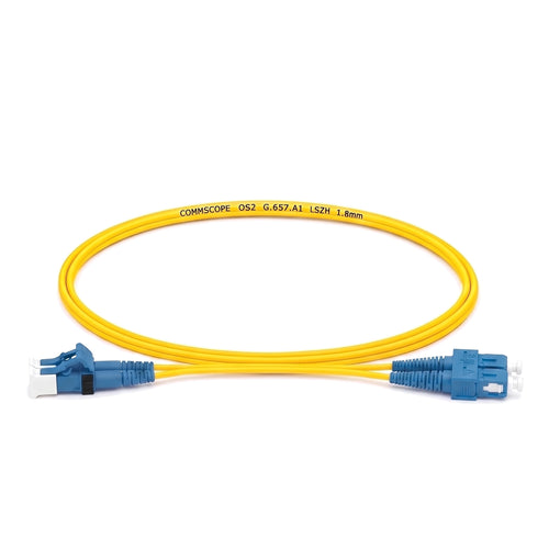 CommScope OCJ LC/UPC to SC/UPC duplex G.657.A1 TeraSPEED singlemode fiber patch cable
