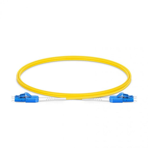 LC/UPC to LC/UPC OS2 singlemode uniboot duplex fiber optic patch cable yellow LSZH bend insensitive LC LC patch cord for data center connectivity