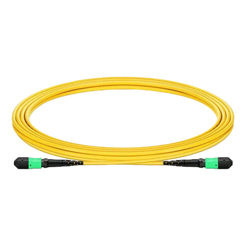 MTP-12 female to female OS2 singlemode fiber optic patch cable yellow LSZH 12 fiber MTP patch cord for high density data center connectivity