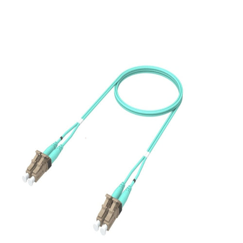 LC/UPC to LC/UPC OM4 multimode duplex fiber optic patch cable aqua LSZH 50/125µm LC LC patch cord for high speed data center connectivity