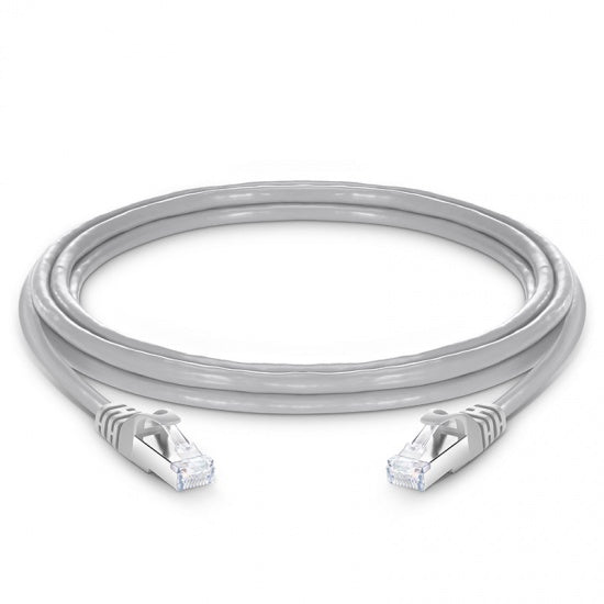 Cat6A S/FTP RJ45 Ethernet patch cable grey shielded 10G network cable for LAN and data center connectivity