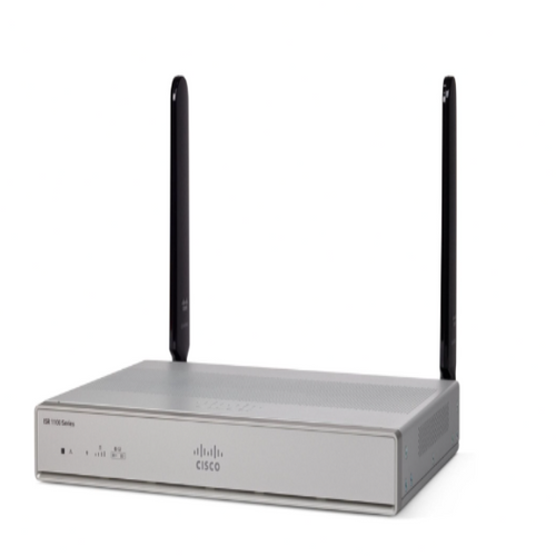 Cisco C1111-8PWE Integrated Services Router featuring 8 GE ports and integrated 802.11ac wireless access point.