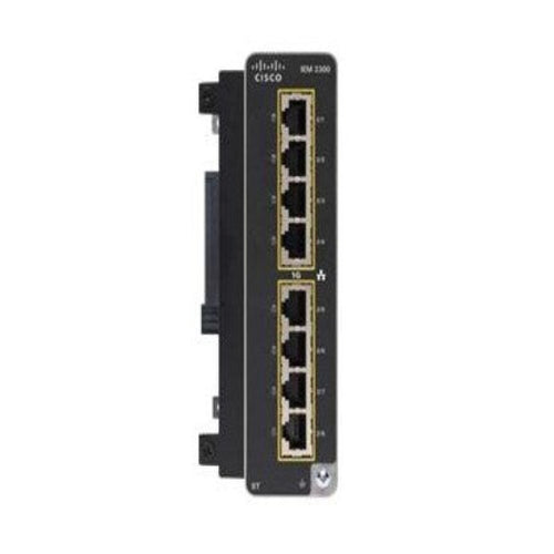 Cisco IEM-3300-8T 8-port Gigabit Ethernet copper expansion module for IE3300 Rugged switches.