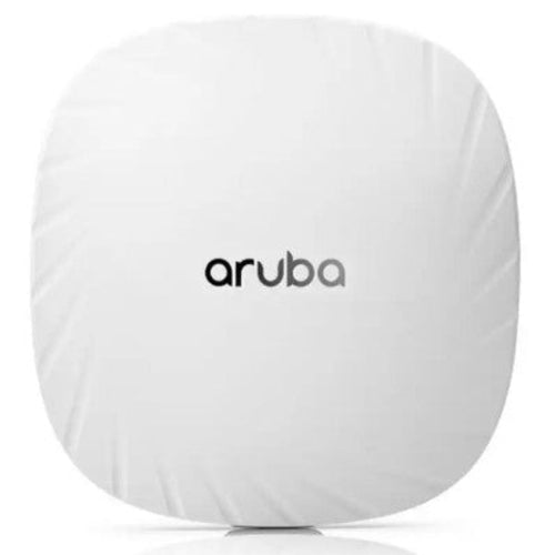 HPE Aruba JZ356A AP-555 flagship Wi-Fi 6 indoor access point with 8x8 MU-MIMO and dual Smart Rate ports.