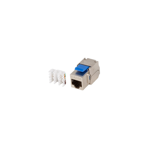 Cat6A FTP RJ45 tool-less keystone module shielded connector for 10G Ethernet structured network cabling 20-pack