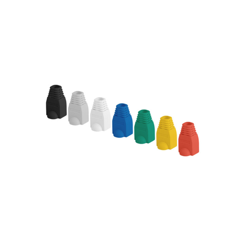RJ45 strain relief boot grey connector protection cap for Ethernet patch cables 100-pack network cable accessory
