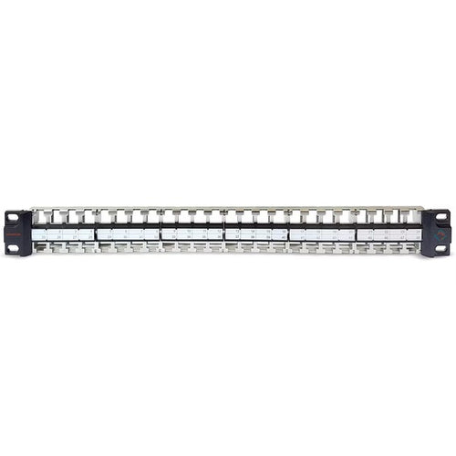 48 port RJ45 patch panel 19 inch rackmount 1U copper network patch panel for structured cabling and data center installations
