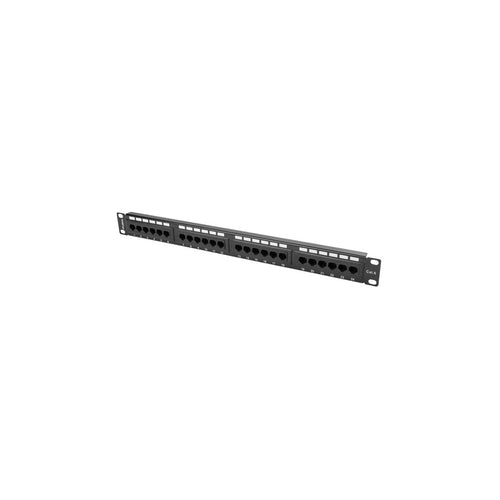 24 port CAT6 UTP RJ45 patch panel 19 inch rackmount 1U copper network patch panel for structured cabling and data center installations